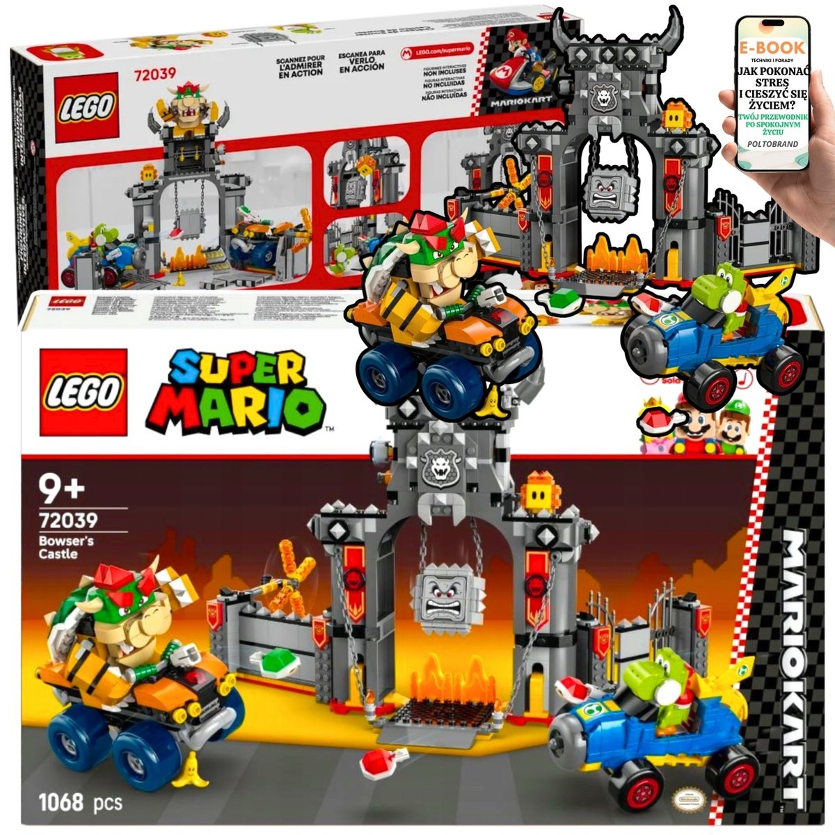 LEGO Super Mario Epicka bitwa w zamku Bowsera! Wyścigi gokartów Mario Kart™ + figurki (72039) Lego Dla Dziecka 10 11 12 13 14 15 Latka + EBOOK-1