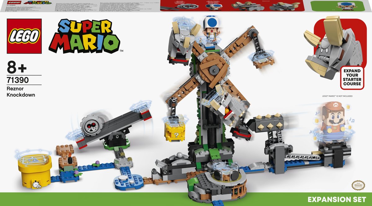 LEGO Super Mario, klocki, Walka z Reznorami - zestaw dodatkowy, 71390-Zdjęcie-0