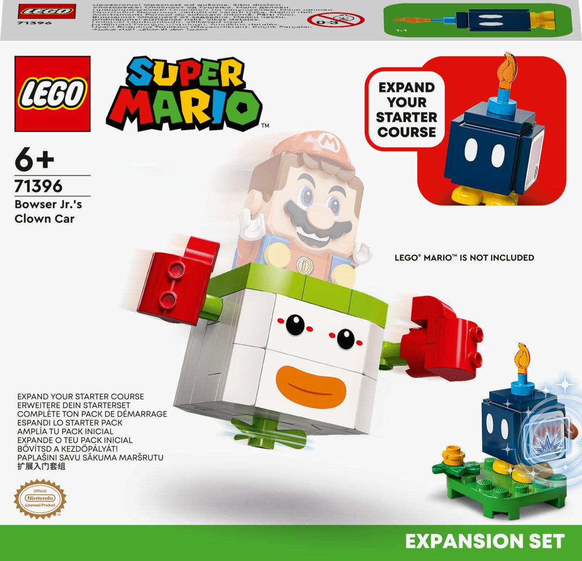 LEGO Super Mario, klocki, Zestaw rozszerzający Samochód klauna Bowsera Jr., 71396