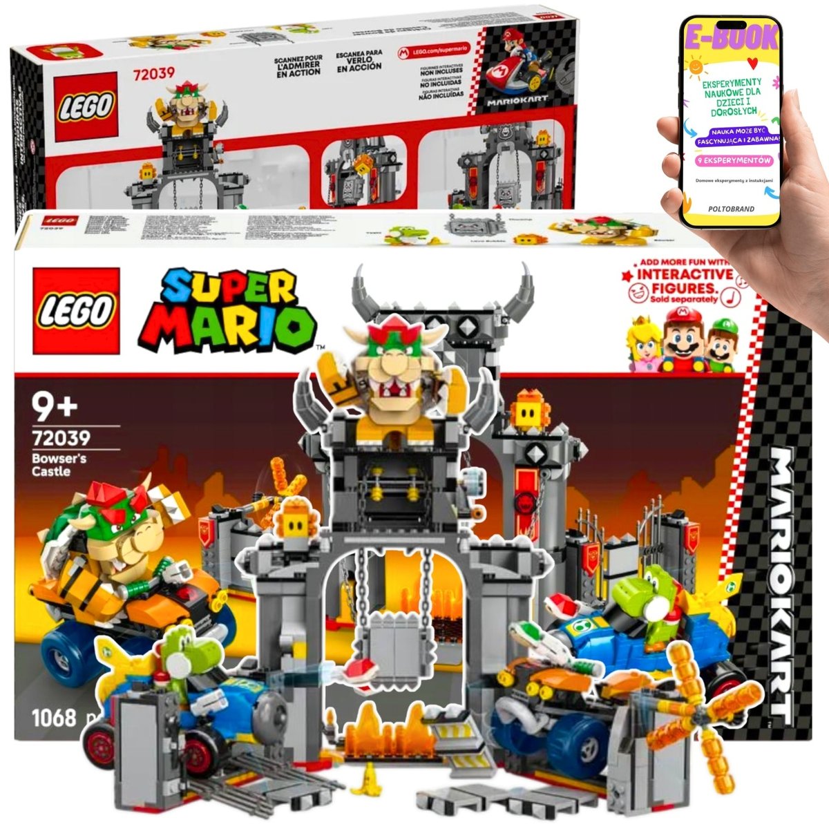 LEGO® Super Mario™ Mario Kart™ BOWSER i jego ZAMEK (72039) Wyścigi, drift i zderzenia w świecie Nintendo® | Lego Dla Chłopca Klocki Prezent + EBOOK