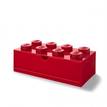 LEGO, Szufladka na biurko, klocek, Brick 8, czerwona - LEGO