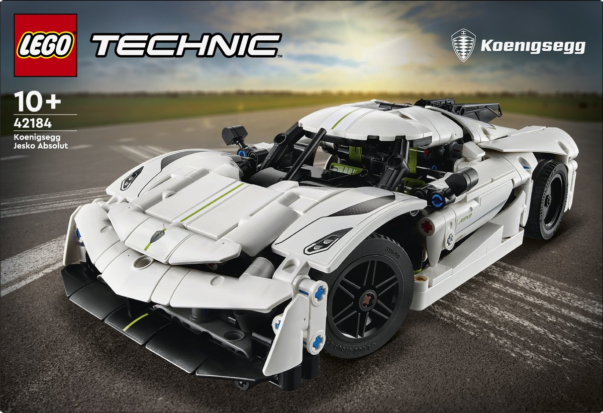 LEGO Technic 42184 Biały hipersamochód Koenigsegg Jesko Absolut