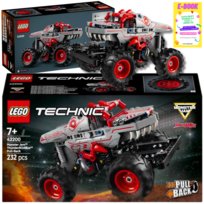 LEGO TECHNIC KLOCKI PREZENT Monster Jam ThunderROARus z napędem typu pull-back 42200 + EBOOK LEGO