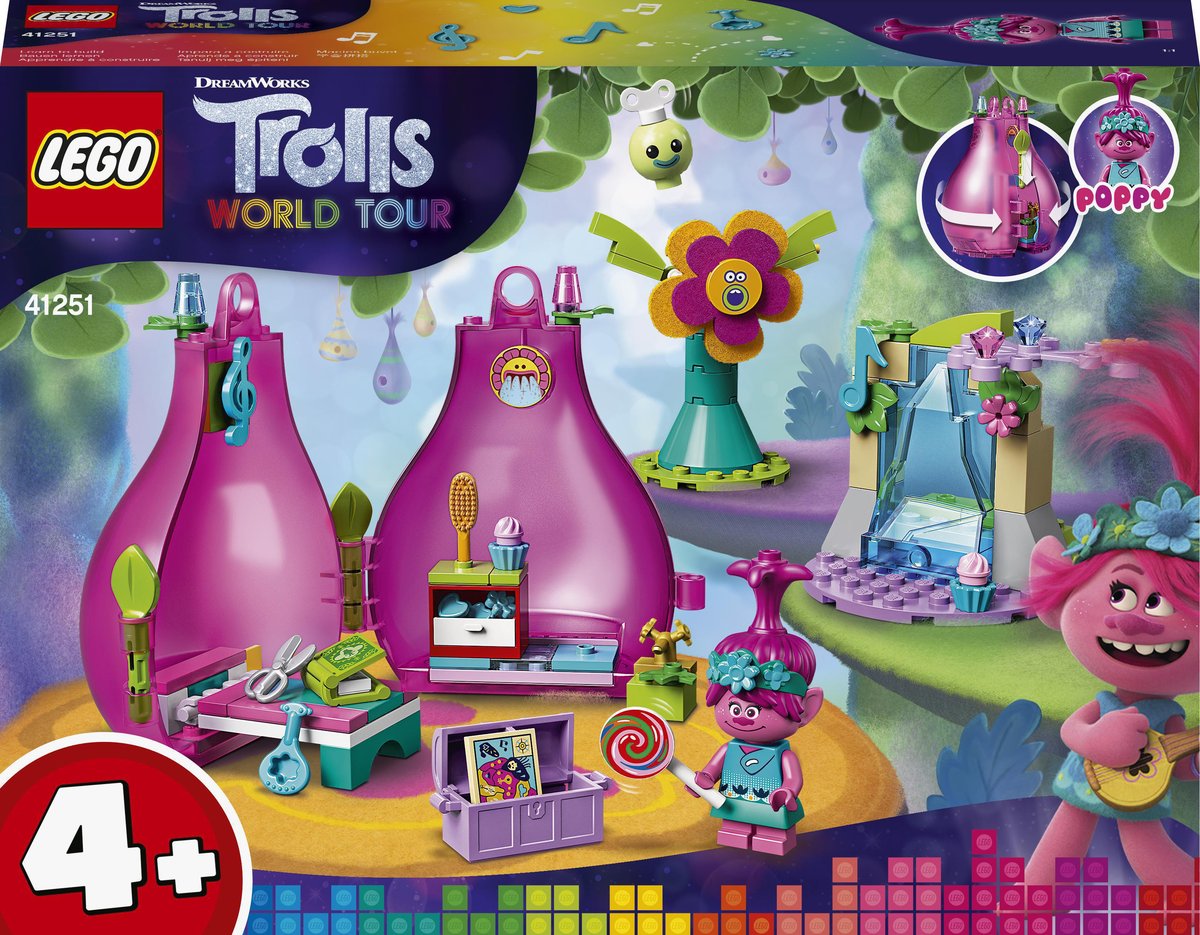 LEGO Trolls World Tour, klocki Owocowy domek Poppy, 41251