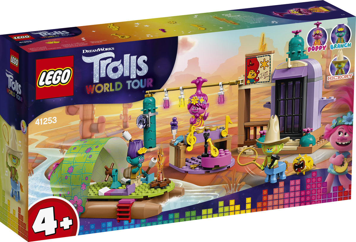 LEGO Trolls World Tour, klocki Pustkowie i przygoda na tratwie, 41253