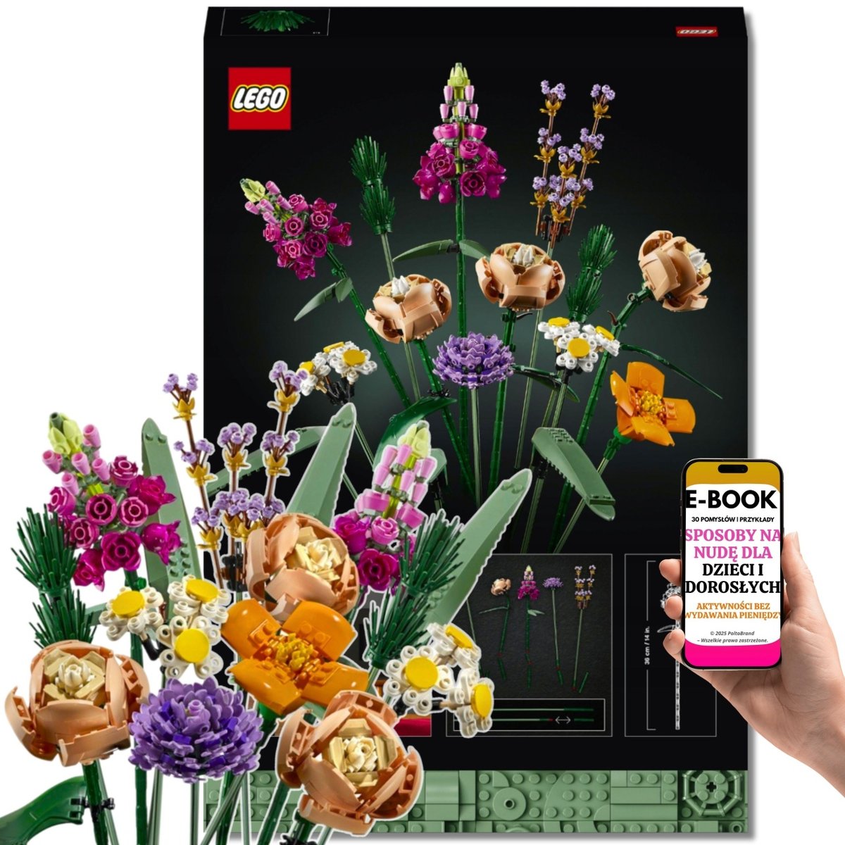 LEGO ZESTAW BOTANICAL KWIATY BUKIET KWIATÓW (10280) - LEGO PREZENT DLA KOBIETY MĘŻCZYZNY + EBOOK-3