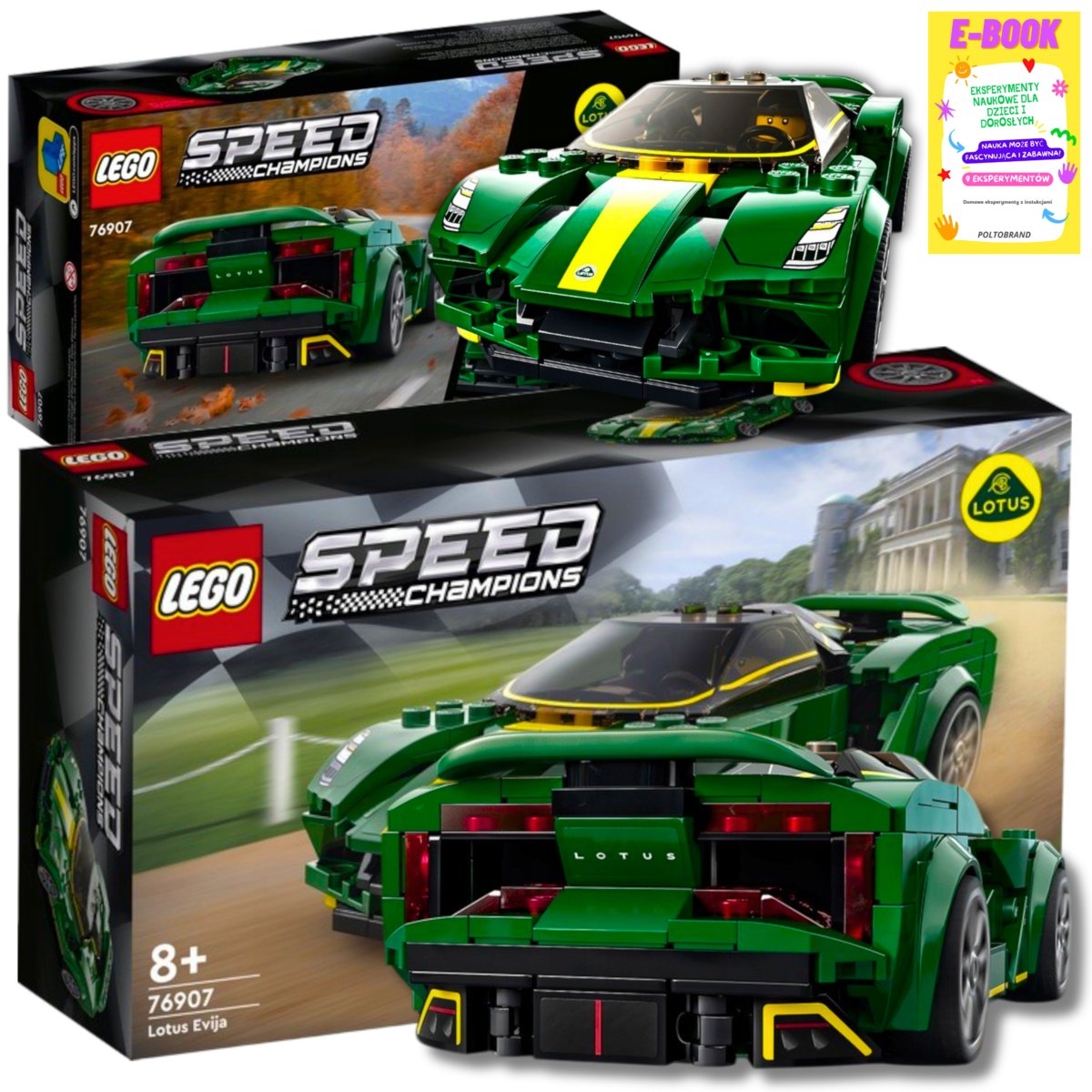 Lego® zestaw samochód auto lotus evija prezent speed champions klocki (76907) + ebook