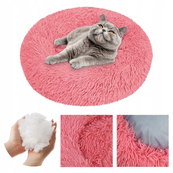 Legowisko Dla Kota i Psa Miękka Włochata Poduszka Shaggy M 60 cm - Różowy - DOGGURU