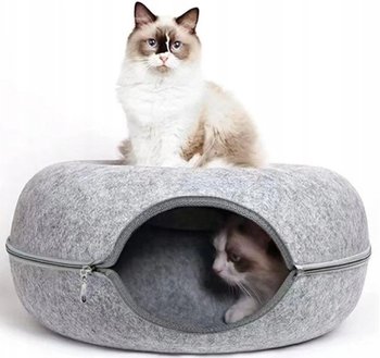 Legowisko Dla Kota Tunel Donut Domek Zabawka Antystresowe Pączek Filcowe - Kotex