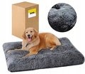 Legowisko Dla Psa 120X70 Cm Shaggy Miękkie Włochate - Szary - DOGGURU