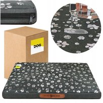 Legowisko Dla Psa 120X70X5 Cm Wodoodporne Duże Xxl Materac Z Zamkiem - Szare Łapki