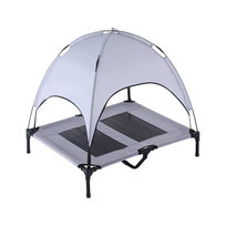 Legowisko Dla Psa Kota Na Zewnątrz Do Ogrodu Z Daszkiem Szare Rozmiar L