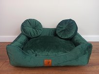 Legowisko dla psa royal M 75x55 cm butelkowa zieleń