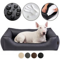 Legowisko dla psa z EkoSkóry WODOODPORNE 80x60 Posłanie Kanapa Sofa ORTOPEDYCZNE w pełni rozbieralne Zamek Pranie