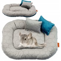 LEGOWISKO POSŁANIE DOMEK dla Świnki Gryzonia Królika 32x37 cm SZARY