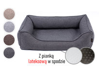 Legowisko Z Materacem Lateksowym Kanapa Łóżko Materac Mata Dla Psa 120X90 Sofa Mallorca Orthopedic Latex Przeciwgrzybiczne Ciemnoszare/Czarne