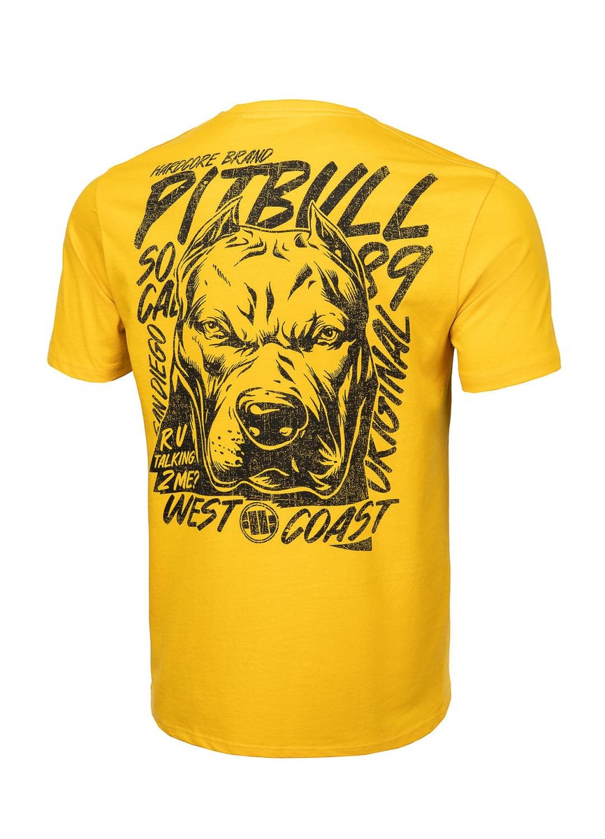Lekka Koszulka GREY DOG Żółty L Pitbull West Coast Moda Sklep