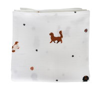 Lekka narzuta muślinowa do spania 150x200cm - pieski, cavaliery