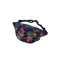 Lekka nerka CROSSME saszetka na pas torba na ramię pojemna i funkcjonalna floral dark blue JOYPAC