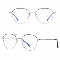 LEKKIE Damskie Okulary Zerówki Pilotki do KOMPUTERA Blue Light OPRAWKI