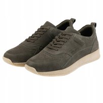 Lekkie zamszowe męskie sneakersy buty sportowe oliwkowe OM-FOSL-0205 V1 42
