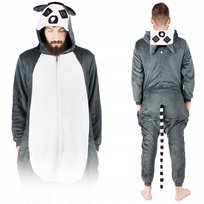  Lemur kigurumi onesie piżama męska prezent ciepły kombinezon dres S