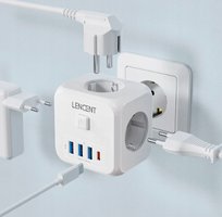 LENCENT USB & C 7-IN-1: ROZGAŁĘŹNIK WSZECHSTRONNEGO ŁADOWANIA W PODRÓŻY