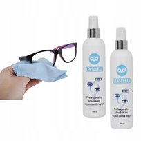 Lensclean, Zestaw Do Czyszczenia Okularów Ekranów Środek, 2x500ml + Ściereczki OPTIZON