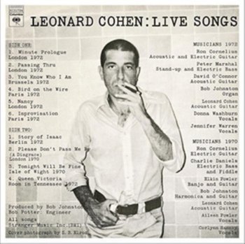 Leonard Cohen: Live Songs, płyta winylowa - Cohen Leonard
