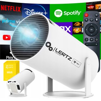 Lertz Rzutnik Projektor Led Android Wifi Full Hd Przenośny Smart Tv Głośnik Pilot - LERTZ
