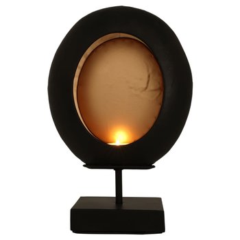Lesli Living Owalny świecznik w formie jaja na stojaku, 21x9x32,5 cm - Lesli Living