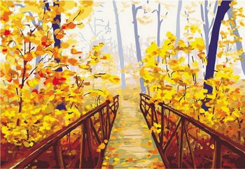Leśna kładka - Malowanie po numerach 50x40 cm - ArtOnly