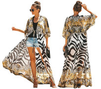 Letnia Tunika Plażowa Długa Sukienka Damska Na Plażę Zwiewna Narzutka Boho