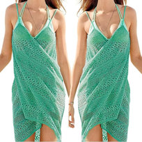 Letnia Tunika Plażowa Wiązane Pareo Plażowe Sukienka Boho Narzutka Na Plażę