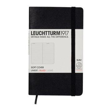 Leuchtturm, Notes Pocket, 121 stron, linia, czarny - Leuchtturm