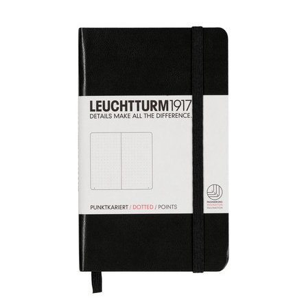 Zdjęcia - Dziennik Leuchtturm1917 Leuchtturm, Notes Pocket, 185 stron, kropki, czarny 