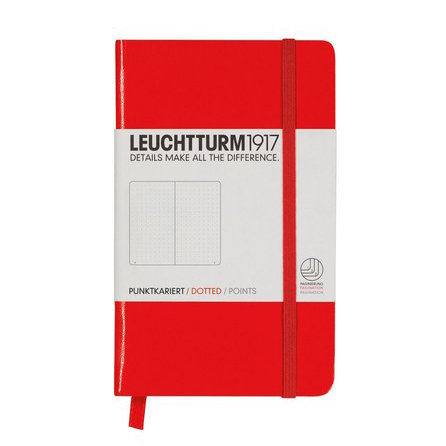 Фото - Щоденник Leuchtturm, Notes Pocket, 185 stron, kropki, czerwony