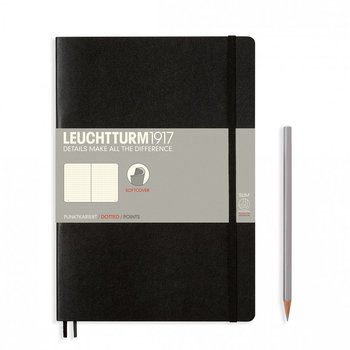 Leuchtturm, notes w kropki, format B5, czarny