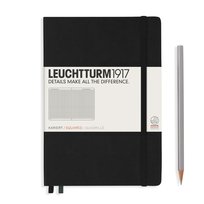 Leuchtturm1917, notatnik, Medium, w kratkę, A5, czarny Leuchtturm