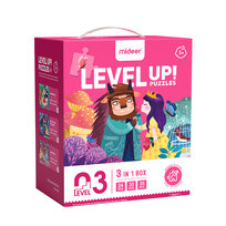 LEVEL UP! Zestaw dziecięcych puzzli dla średnio zaawansowanych - Przygody Księżniczek Midder