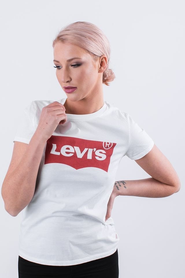 Levi's, T-shirt damski, The White Logo, XS - Levi's | Moda Sklep EMPIK.COM
