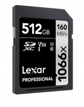 Lexar 512GB Professional 1066x SDXC UHS-I cards - Lexar