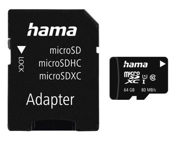 Lexar, Karta pamięci HAMA Micro SDXC 64GB C10, 80MB/s + ADAPTER SD - Hama Polska