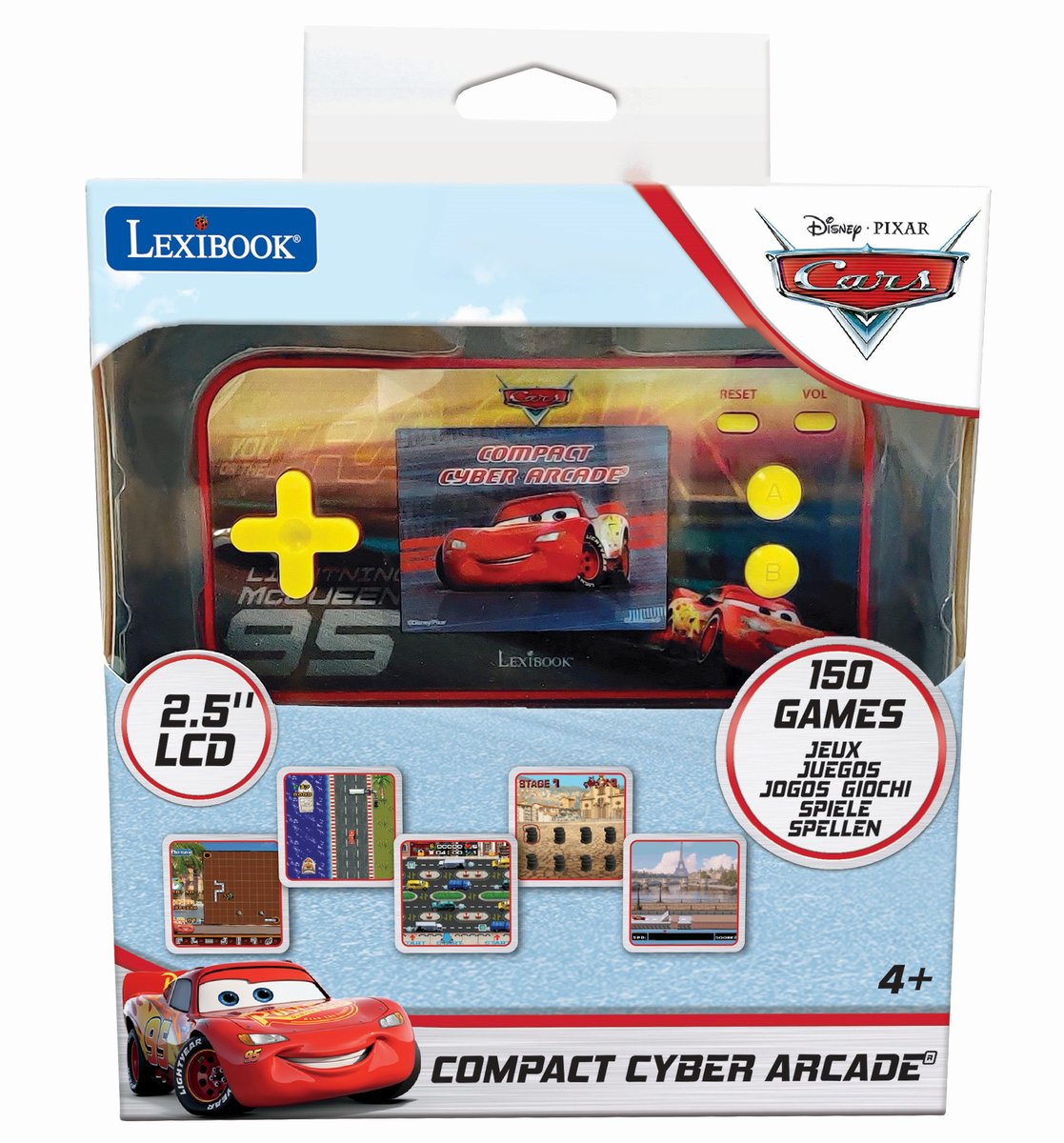 Zdjęcia - Zabawki interaktywne Lexibook , Konsola Podręczna Compact Cyber Arcade Cars - Ekran 2,5 150 Gier 