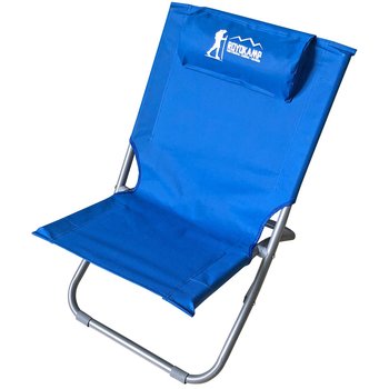 Leżak fotel plażowy składany niebieski - Royokamp