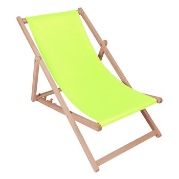 Leżak klasyczny plażowy 24 kolory - Limonka jasna 35 - Kubi Sport