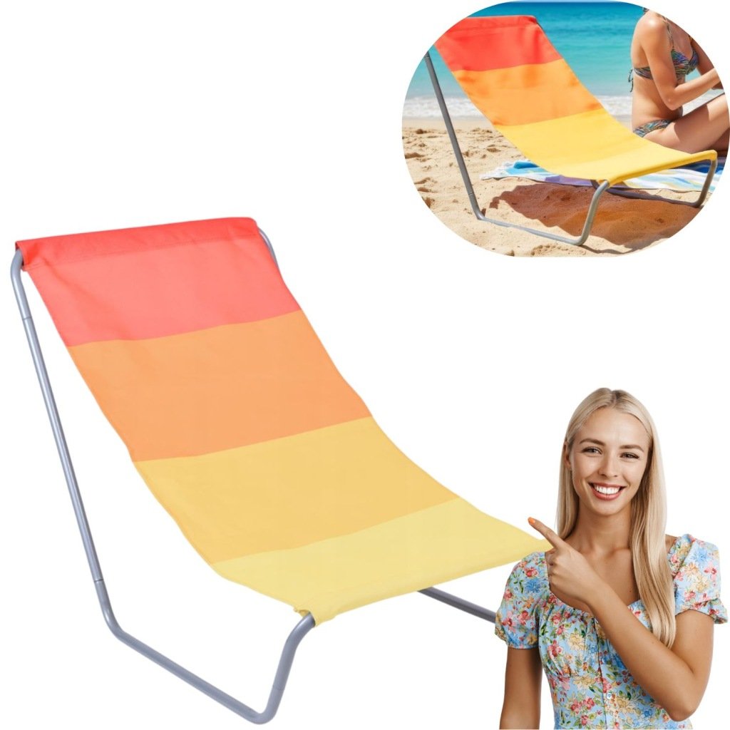 LEŻAK METALOWY PLAŻOWY OGRODOWY BASENOWY TURYSTYCZNY KRZESŁO FOTEL PLAŻOWE