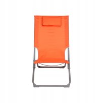 Leżak plażowy, krzesło plażowe, leżak ogrodowy, krzesło składane pomarańczowe