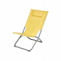 Leżak plażowy, krzesło plażowe, leżak ogrodowy, krzesło składane, żółte