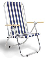 Leżak plażowy / krzesło składane - dwie pozycje, max 150 KG - tradycyjne